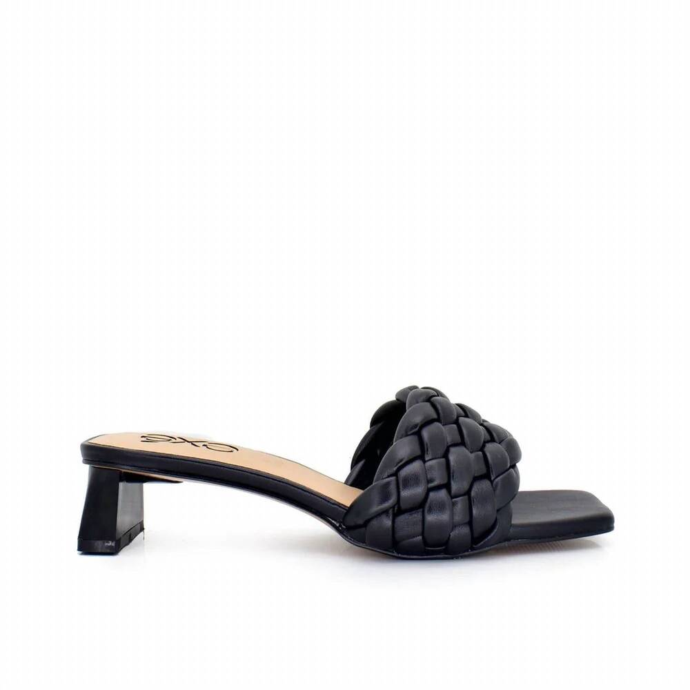 NEW EXE women's angela shovel heel sandals in black